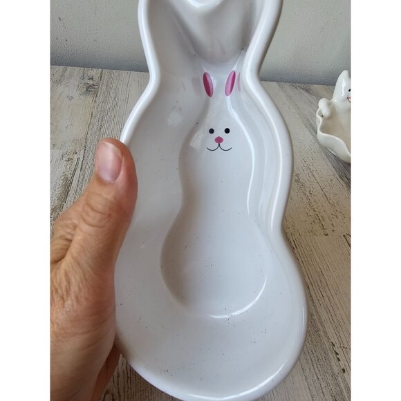 Chantal bunny rabbit mini casserole one cup Easter decor unique cute peep - Picture 2 of 4